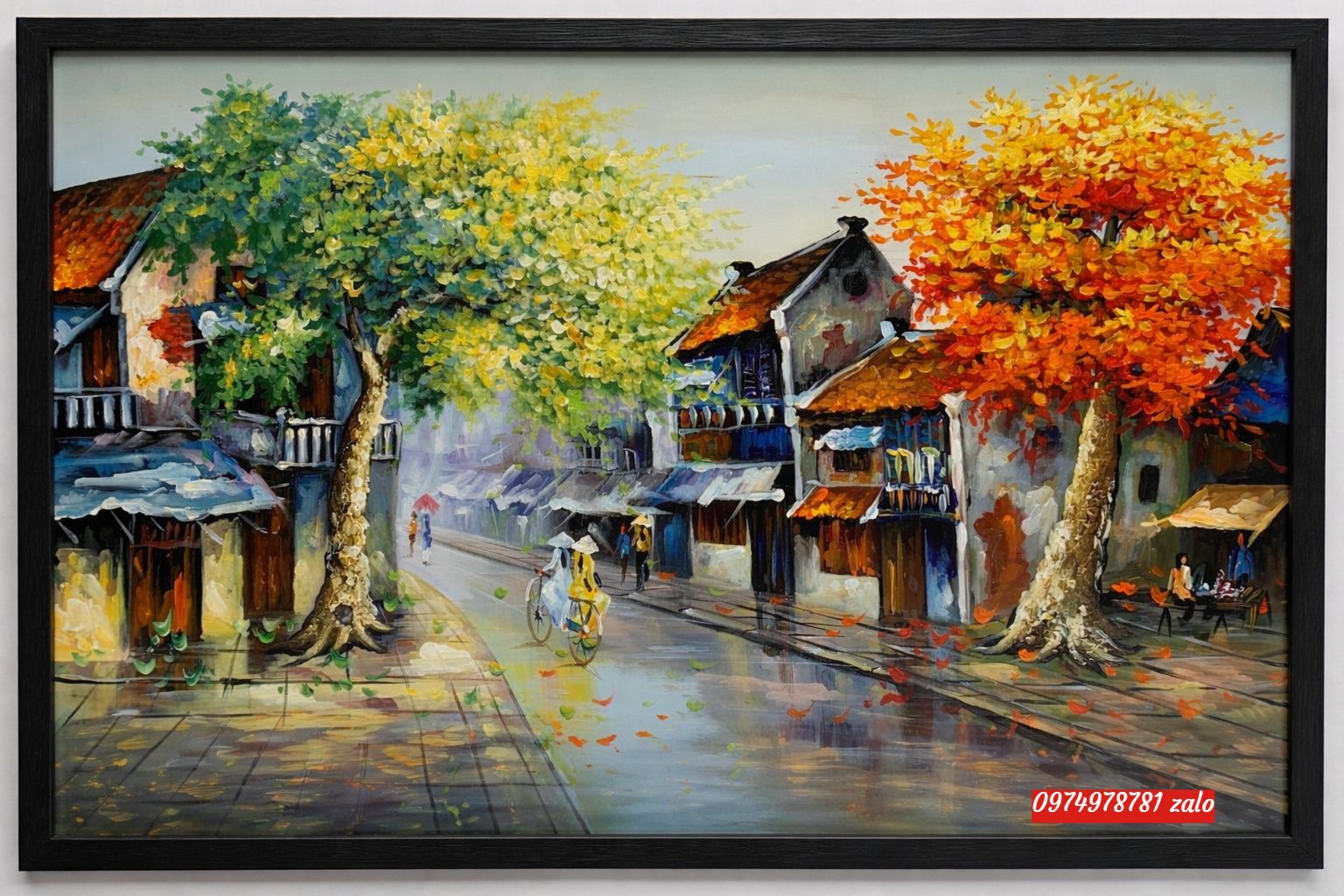 Tranh phố cổ hà nội , tranh phố H9