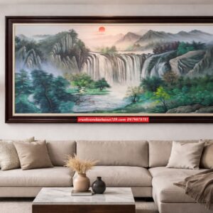 Tranh thủy mặc sơn thủy treo tường