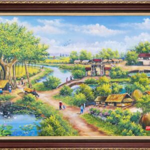 Tranh đồng quê phòng khách đẹp