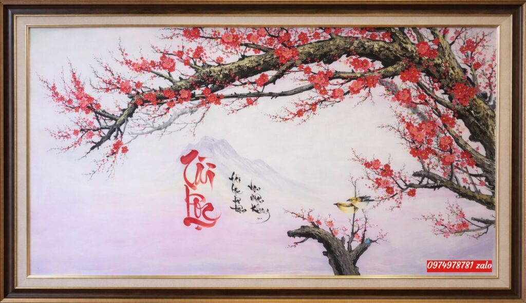 tranh hoa đào