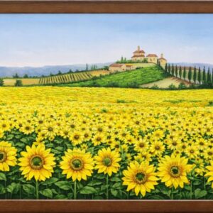 Tranh hoa hướng dương sơn dầu đẹp nhất