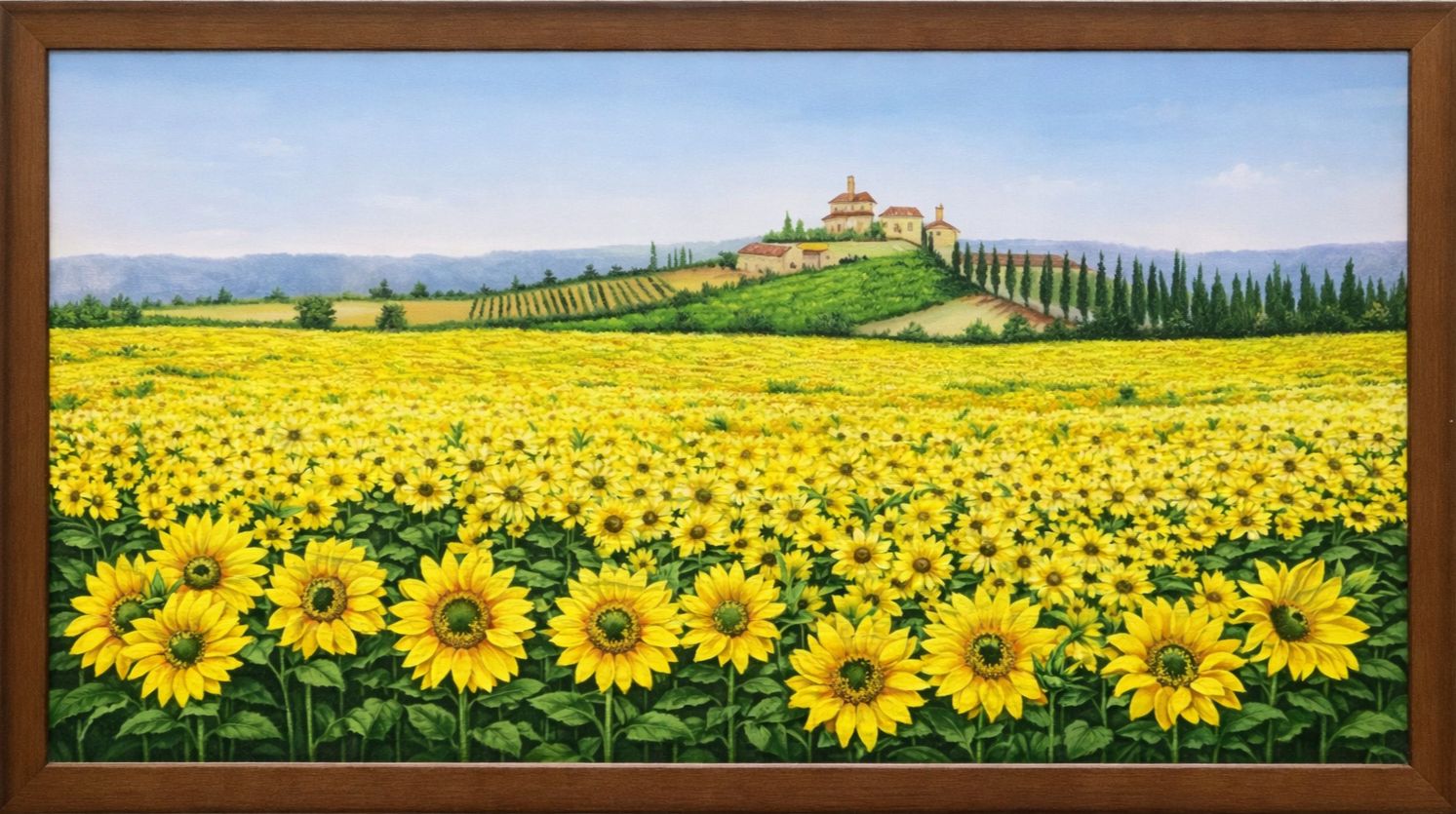 Tranh hoa hướng dương sơn dầu đẹp nhất