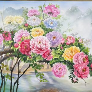 Tranh hoa mẫu đơn tài lộc TH31