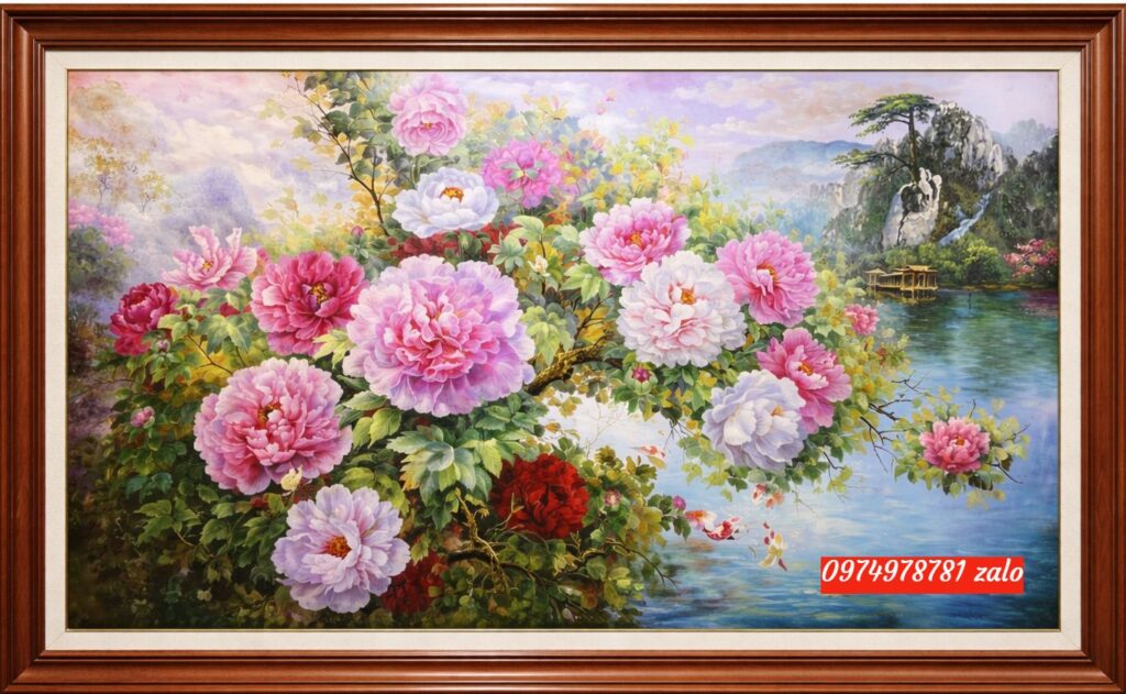 Tranh hoa mẫu đơn