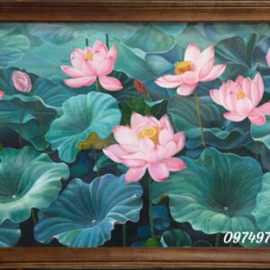 Tranh hoa sen, tranh hoa sen tinh tế