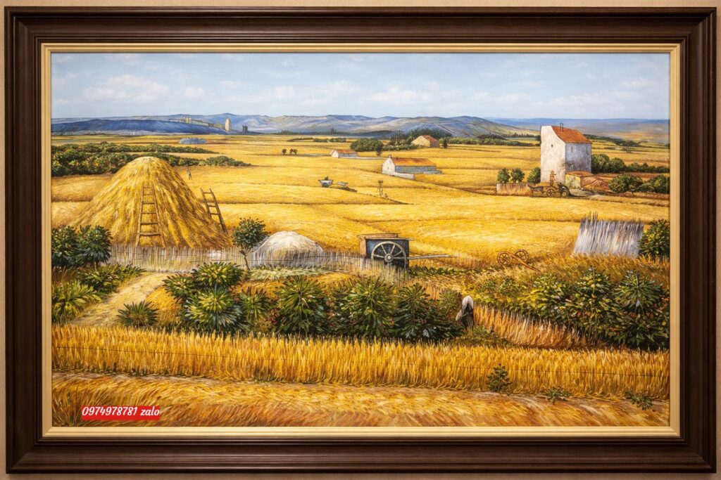 tranh sơn dầu lúa mì vangogh 