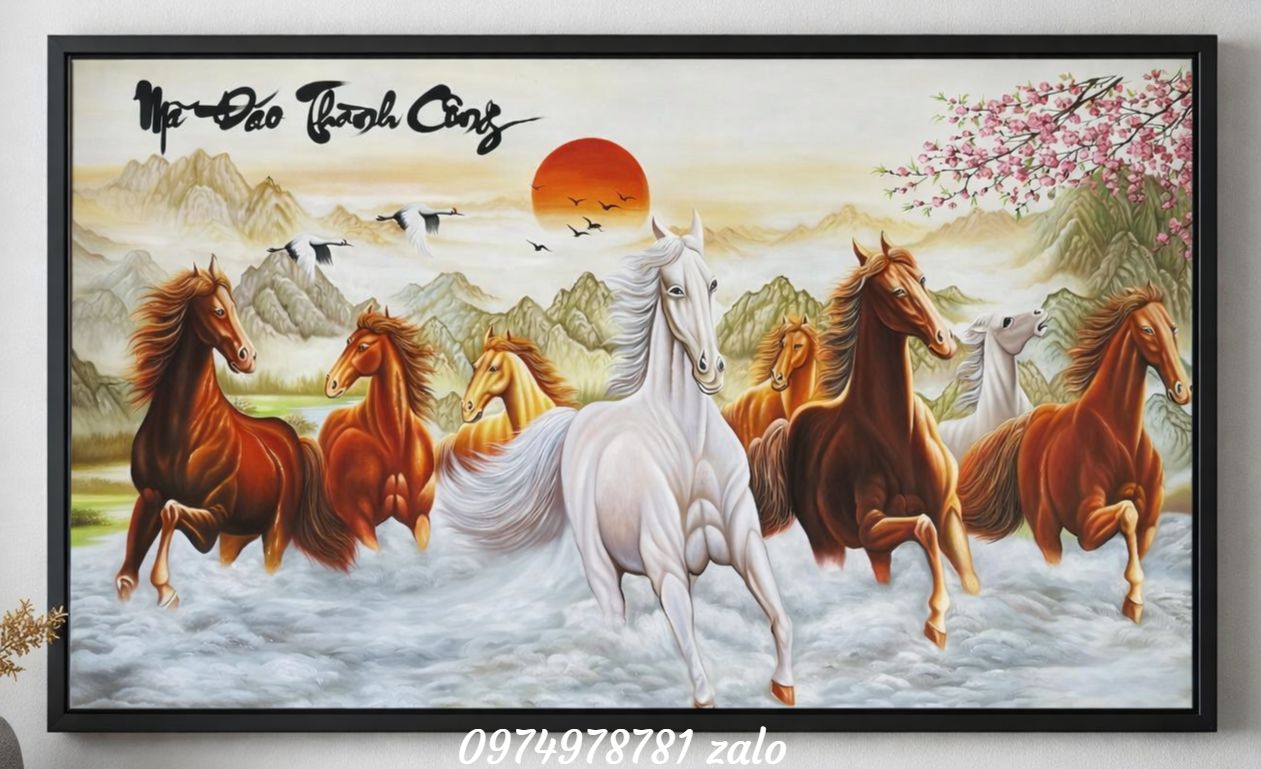 Tranh ngựa mã đáo thành công tốt đẹp