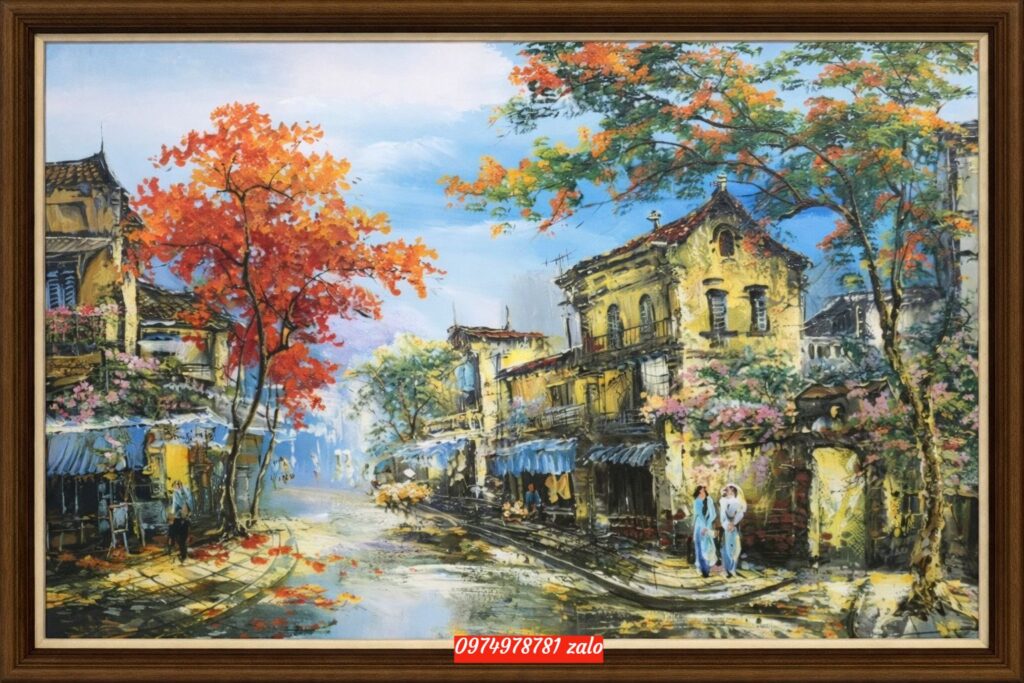 Tranh phố cổ hà nội 