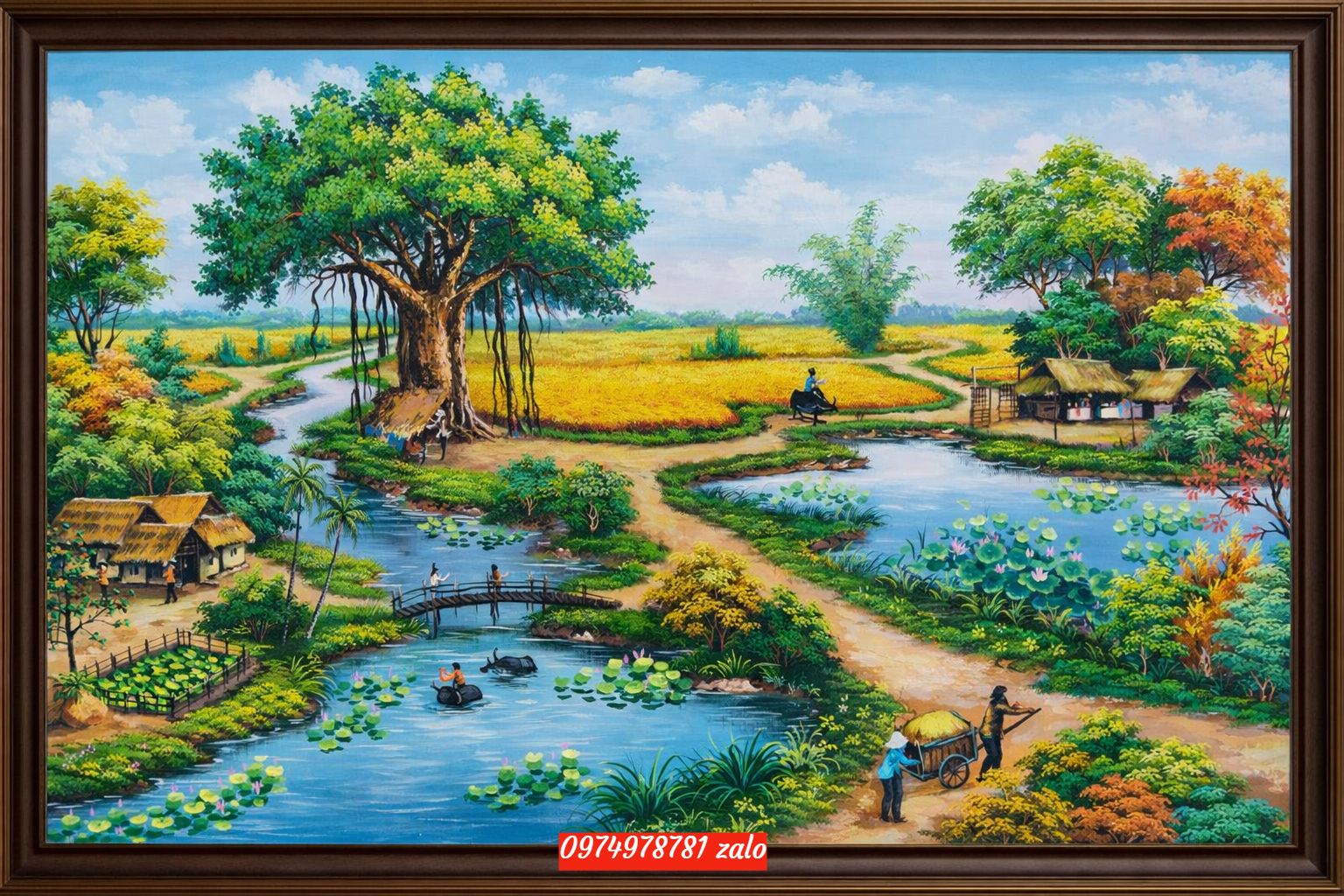 Tranh phong cảnh đồng quê việt nam, tranh đồng quê