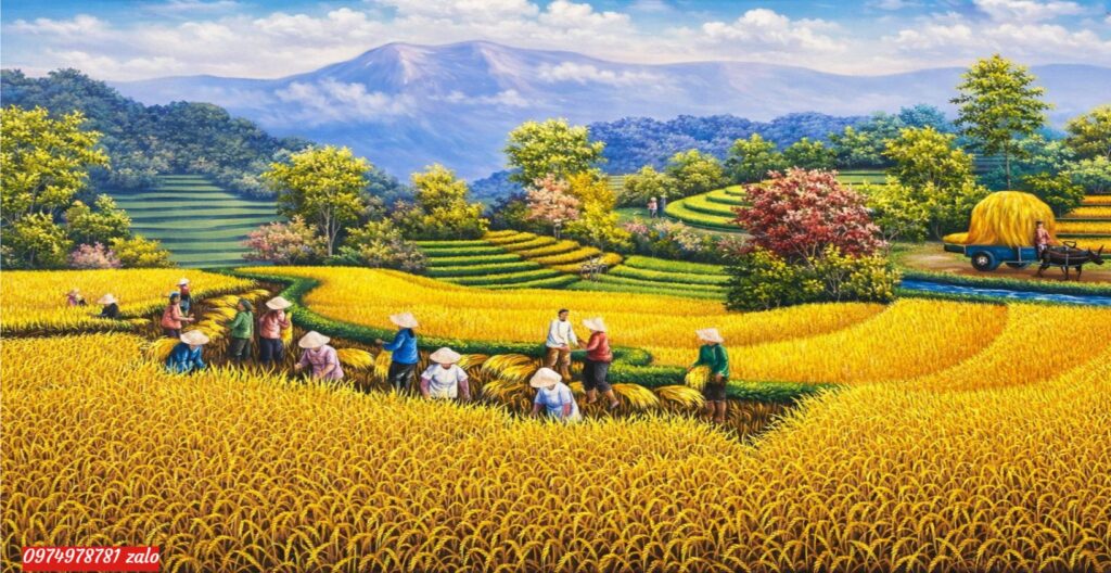 Tranh ruộng bậc thang