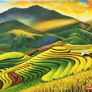 Tranh sơn dầu ruộng bậc thang HT4