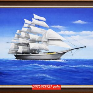 Tranh thuận buồm xuôi gió tranh sơn dầu đẹp TH21
