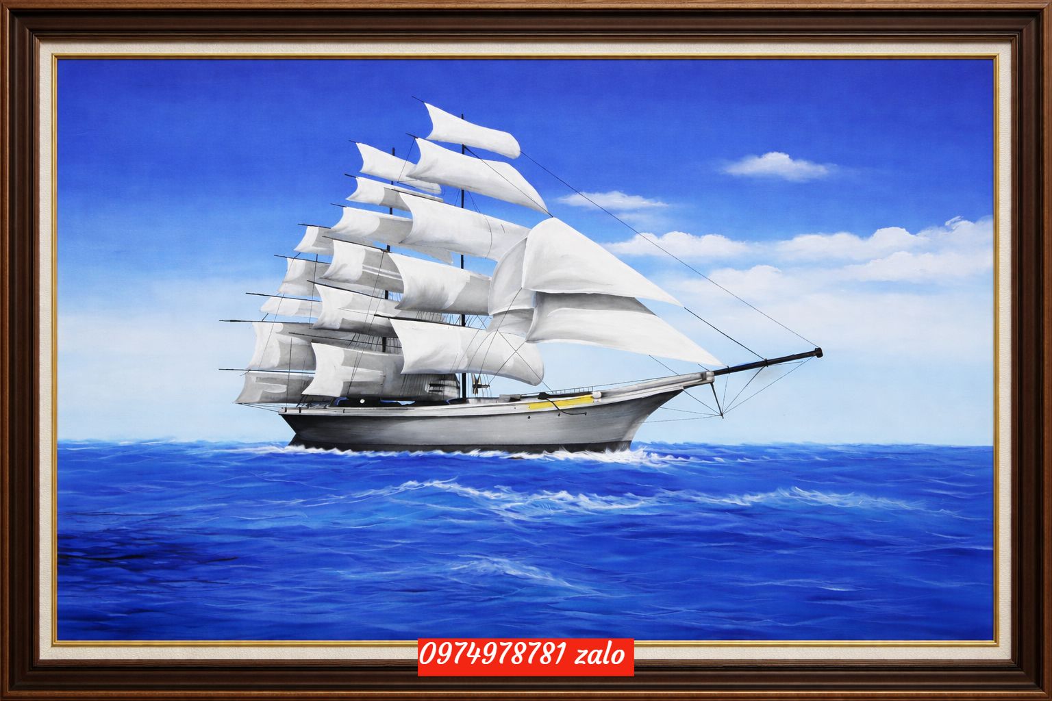 Tranh thuận buồm xuôi gió tranh sơn dầu đẹp TH21