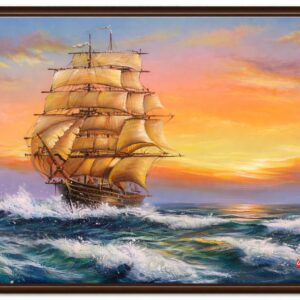 Tranh thuận buồm xuôi gió , tranh sơn dầu đẹp TH58