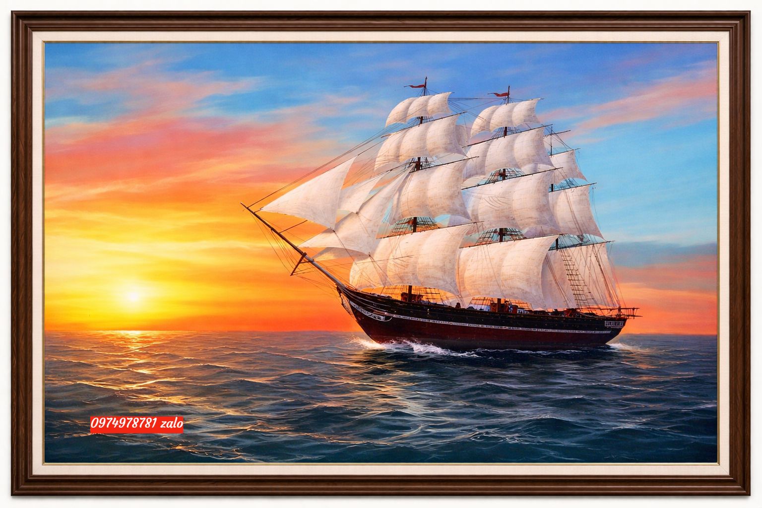 Tranh thuận buồm xuôi gió treo cơ quan ý nghĩa