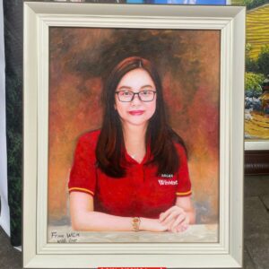 Tranh sơn dầu chân dung, vẽ chân dung sơn dầu theo ảnh