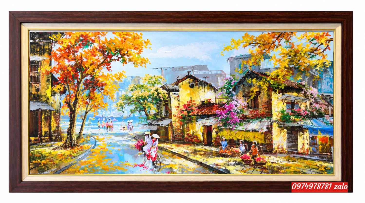 Tranh phố phường hà nội bức tranh phố cổ thơ mộng TH9